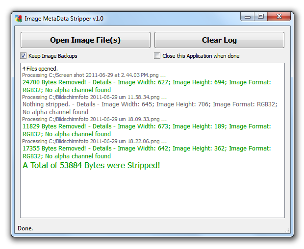 Image Metadata Stripper